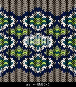 Knit Seamless Jacquard Ornament Texture. Fabric Color Background Stock Vector