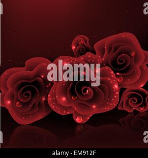 EPS 10 Beautiful red rose, vector illustration Stock Vector Image & Art ...
