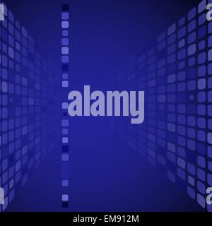 Perspective Blue Rectangles Background. Stock Vector