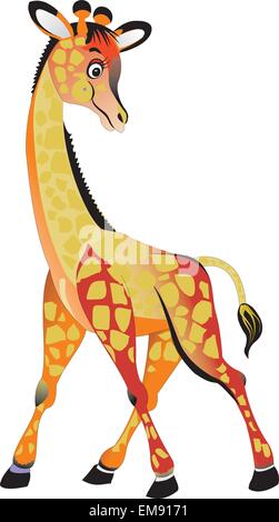 Vector cute giraffe cartoon Stock Vector