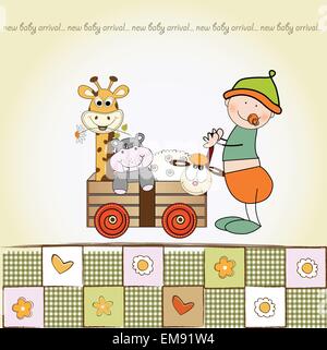 first birthday card Stock Vector