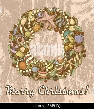 Christmas Wreath Stock Vector