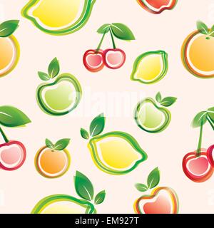 fruits seamless pattern Stock Vector