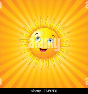 Smiling sun Stock Vector