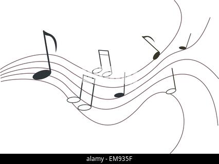 abstract musical background with notes Stock Vector