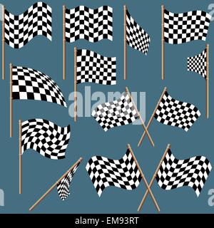 Checkered Flags Stock Vector