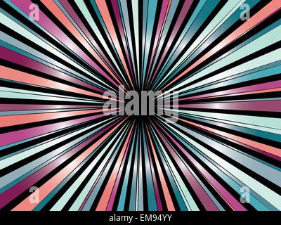 Multicolor Sunbeams grunge background Stock Vector