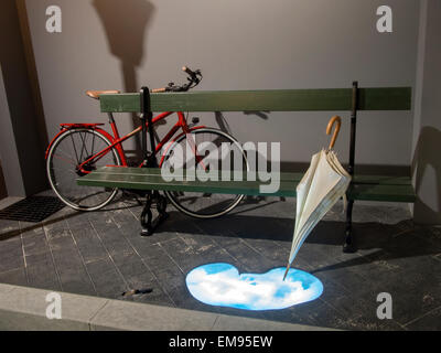 London, UK. 17th April, 2015. Hermes after the rain display at Wanderland exhibition Saachi Gallery London 17/4/15 Credit:  Martyn Goddard/Alamy Live News Stock Photo