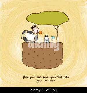 one little cow Stock Vector
