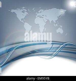 World map with shadow. Vector eps10 illustration Stock Vector Image ...