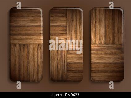 Wooden texture banner. Stock Vector