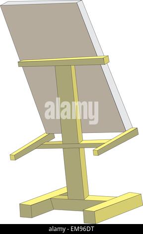 Premium Vector  Easel with painting isolated coloring page