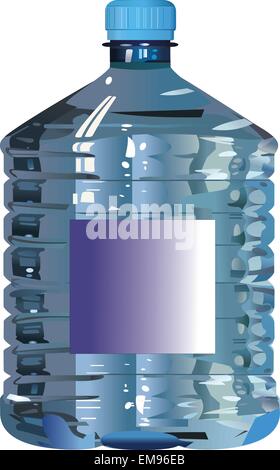 Vector bottle with clean blue water Stock Vector