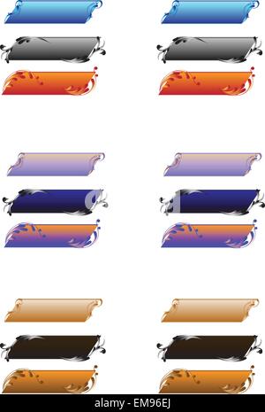 Rectangle web buttons Stock Vector