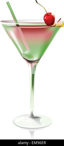 cocktail isolated on white Stock Vector