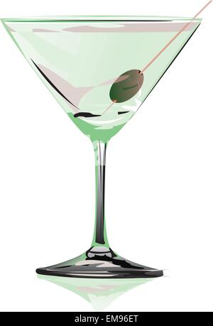 cocktail isolated on white Stock Vector