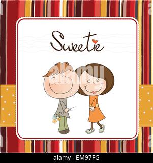 happy lovers couple Stock Vector Image & Art - Alamy