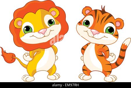 Cute animal characters Stock Vector