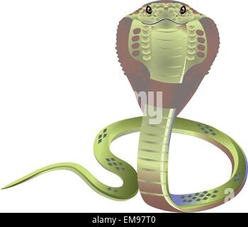 Cartoon cobra. Vector illustration Stock Vector