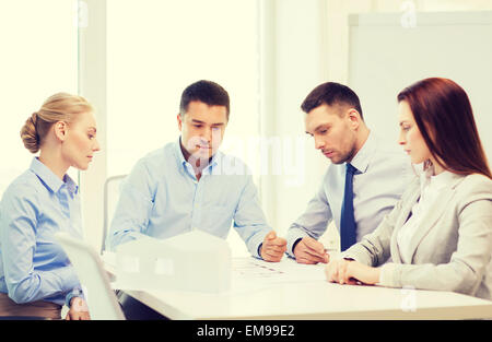 team of architects and designers in office Stock Photo
