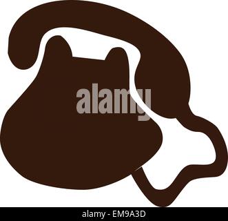 Telephone - Simple vector icon Stock Vector