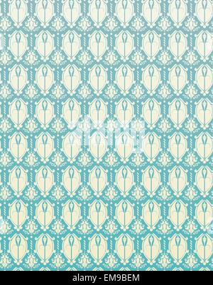 Vector damask seamless retro pattern background oriental spiral cross ...