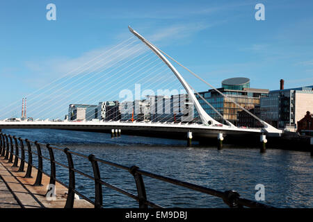 Samuel Beckett Bridge over the Liffey in Dublin.
