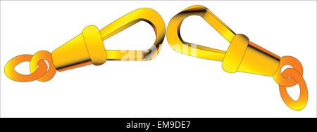Gold Chain Clasp Stock Vector
