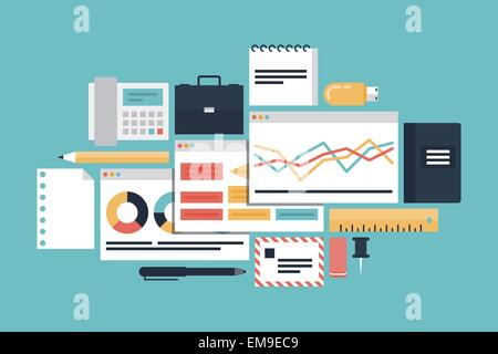 Business productivity illustration concept Stock Vector