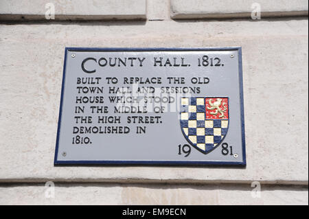 Lewes Crown Court in East Sussex which was once the old County hall in 1812 and before then the town hall and sessions house Stock Photo