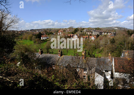 View across Lewes in East Sussex the site of the Battle of Lewes fought in 1264  The Battle of Lewes fought on 14th May 1264 Stock Photo