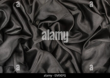Black satin as background Stock Photo