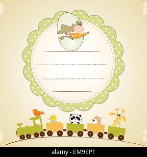 welcome baby card Stock Vector