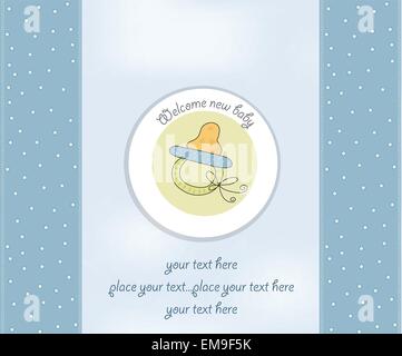 new baby boy shower card Stock Vector