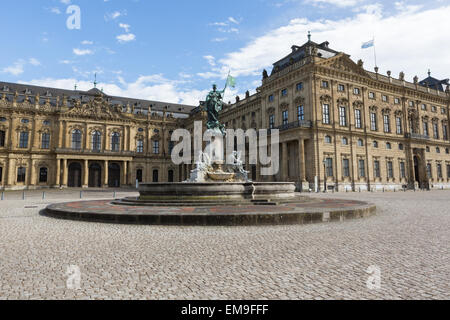 The Residenz (Residence) at Würzburg, Bavaria, Germany - palace of the Prince-Bishops Stock Photo