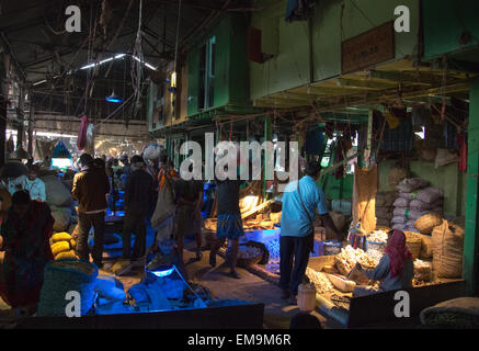 Wholesale vegetable Market Bepin Behari Ganguly Street Calcutta Kolkata Stock Photo