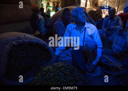 Wholesale vegetable Market Bepin Behari Ganguly Street Calcutta Kolkata Stock Photo