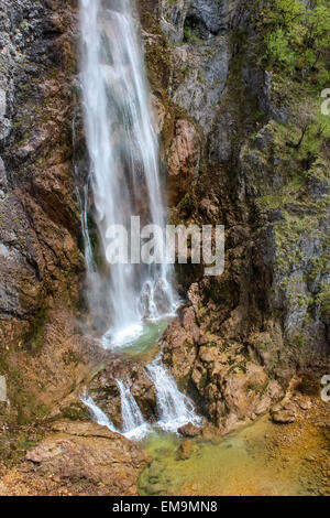 Waterfall at Nevidio canyon in Montenegro Stock Photo