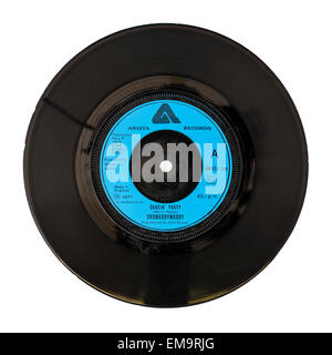 A 7 inch Vinyl record by Showaddywaddy called Dancin Party on a white background Stock Photo