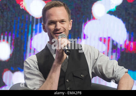 April 17, 2015 - NEIL PATRICK HARRIS best known for his role in the hit tv show ''How I Met Your Mother:'' speaks at a special guest panel at the 10th annual comic expo in Calgary Alberta. © Baden Roth/ZUMA Wire/Alamy Live News Stock Photo