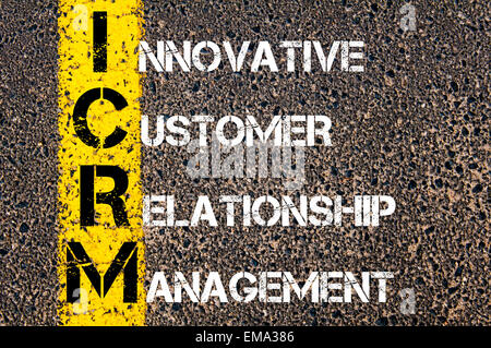 icrm innovative customer relationship management concept with big word ...