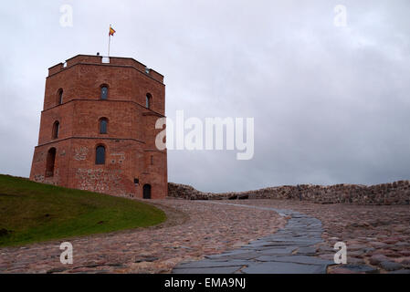 Gediminas tower, the castle, Vilnius, UNESCO World Heritage site, Lithuania Stock Photo