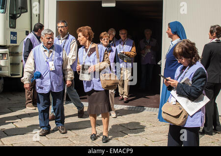 Turin, Italy. 18th April, 2015. St. John Square and Cathedral 18th April 2015 -ostension of Shroud - volunteers Credit:  Realy Easy Star/Alamy Live News Stock Photo