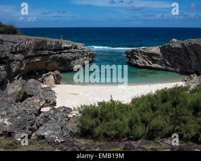 Anse bouteille, cote Est de l'ile Rodrigues  Mauritius, Indian Ocean Stock Photo