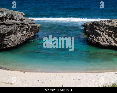 Anse bouteille, cote Est de l'ile Rodrigues  Mauritius, Indian Ocean Stock Photo