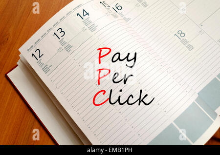 Pay Per Click Concept Notepad Stock Photo