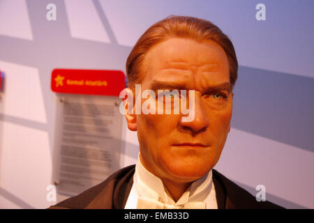 Mustafa Kemal Atatuerk - Wachsfigur bei Madame Tussauds, 10. Juli 2008, Unter den Linden, Berlin-Mitte. Stock Photo