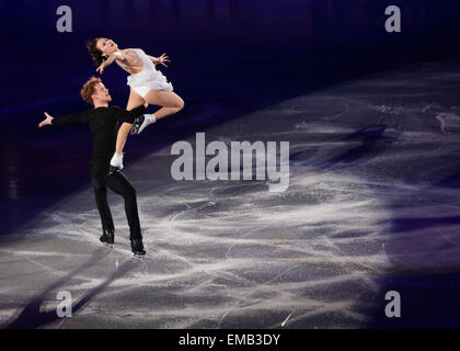 Tokyo, Japan. 19th Apr, 2015. Madison Chock (R) and Evan Bates of the United States perform during the exhibition at the International Skating Union (ISU) World Team Trophy of Figure Skating 2015 in Tokyo, Japan, April 19, 2015. © Stringer/Xinhua/Alamy Live News Stock Photo