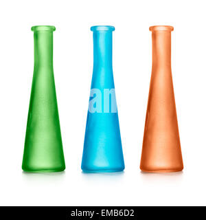 Modern glass vases collection isolated on white background. Design element. Middle object with clipping path Stock Photo