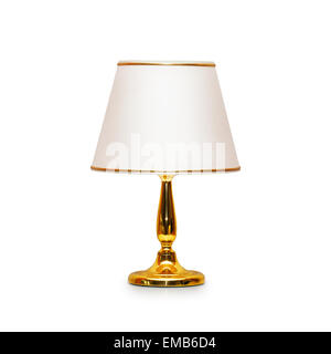 Old table lamp isolated on white background. Object with clipping path Stock Photo